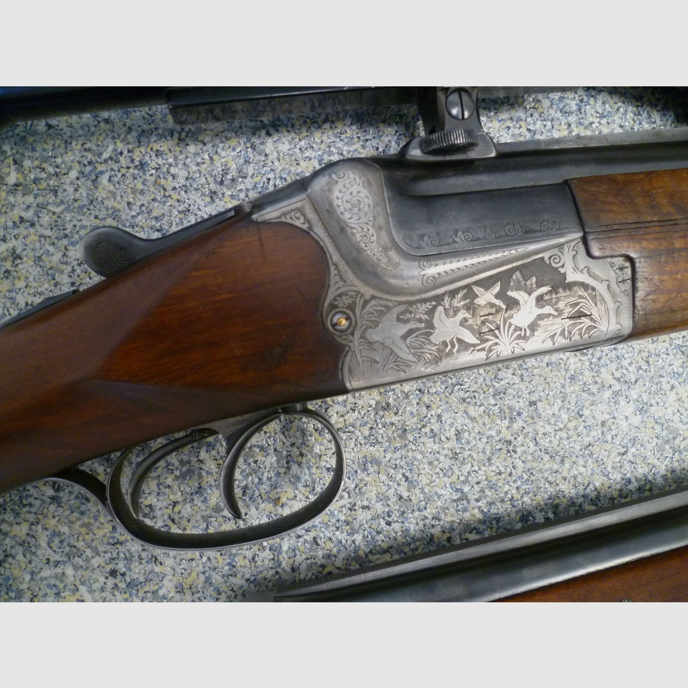 Bockbüchsflinte mit 2 BDF-Austauschläufen Merkel/Bühag/Adamy 8x57IRS & 12/70 sowie 12/70