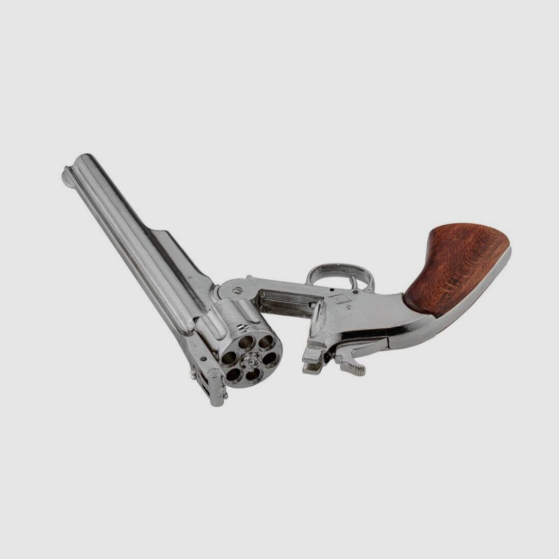 Réplica decorativa Denix del revólver Smith & Wesson 1869 niquelado S&W 1869 NQ, imagen 4 de 4