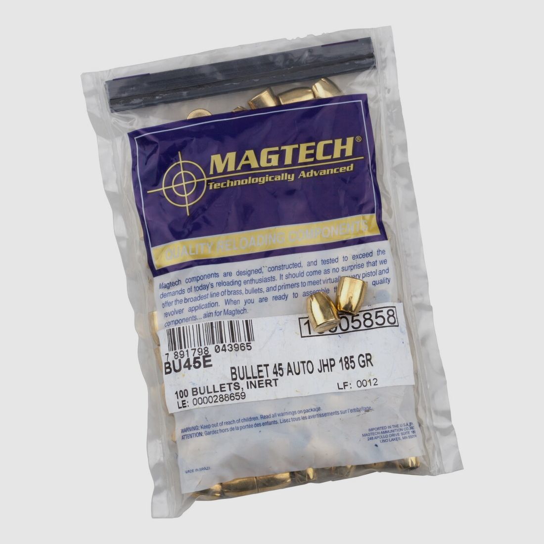 Magtech Proiettili .452 12,0g/185grs. Tlm HP
