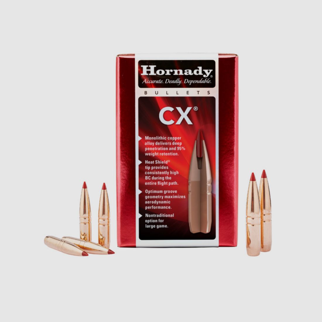 Hornady CX Bullets 6.5 mm/.264 in 130 Grain Item 26178