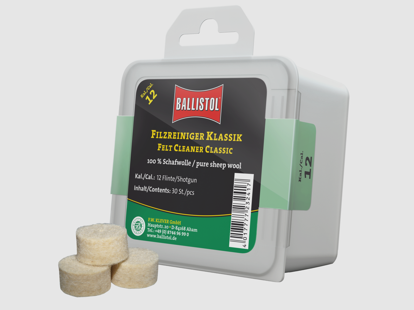 Ballistol Nettoyant en Feutre Classique pour Fusils, Cal. 12 GA, image 1 sur 2