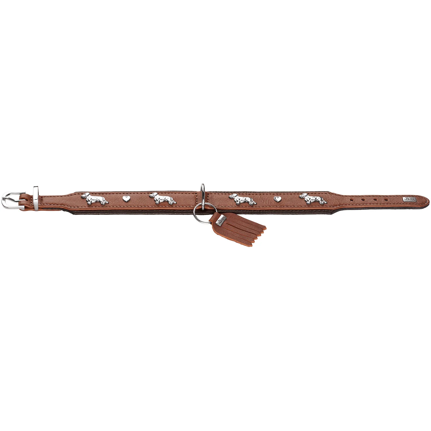 Collier Teckel Hunter Munich en Cognac/Noir, image 5 sur 6