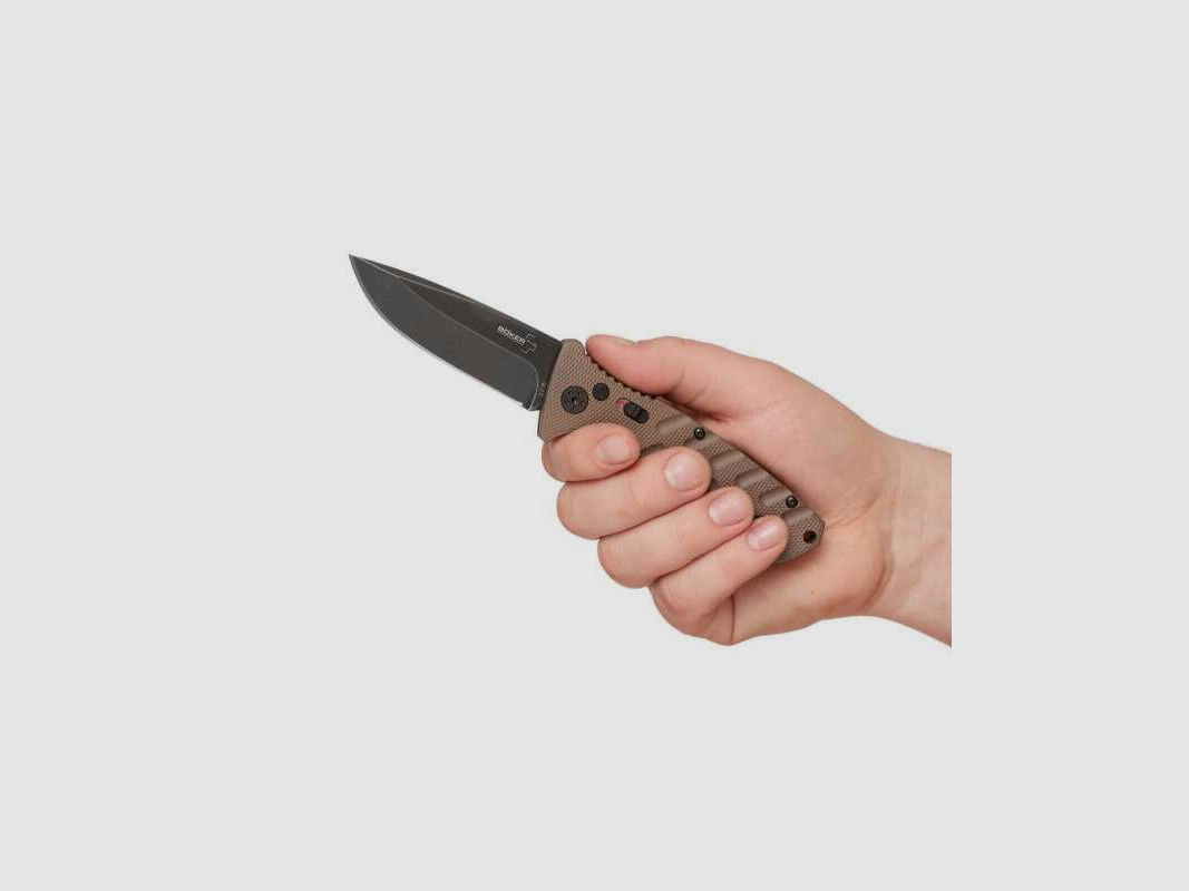Böker Plus Strike Droppoint Coyote coltello da tasca