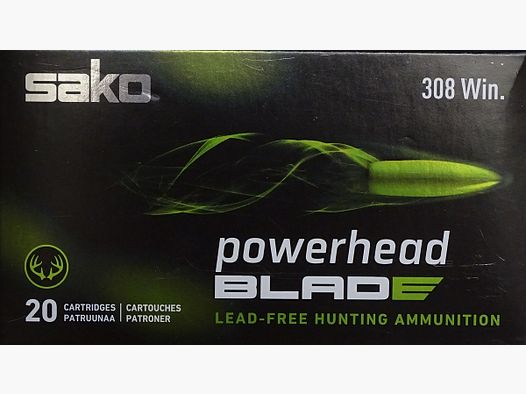 Sako Powerhead Blade BLEIFREI .308Win 162grs - 20 Schuss