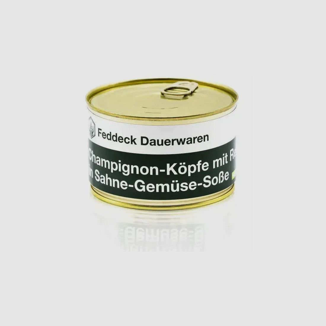 Feddeck Dauerwaren Fertiggericht Dose Champignonköpfe mit Reis in Sahne-Gemüse-Soße 400 g