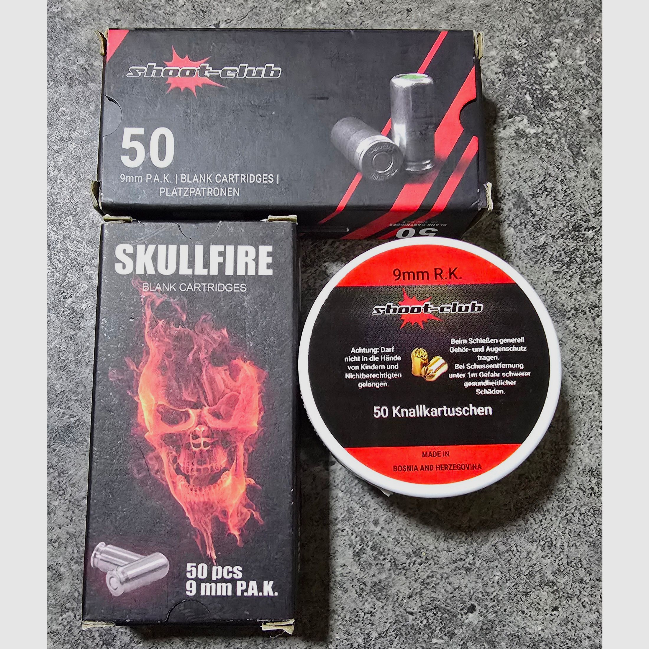 Platzpatronen 9mm PAK 9mm RK 6mm Flobert Victory Skullfire Berserk