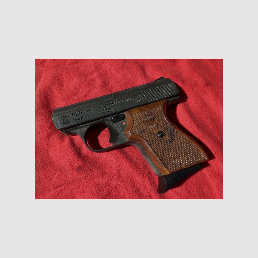 RHÖNER SM Mod.15 8mm (8mm PTB 83/2 ) con fondina in vera pelle