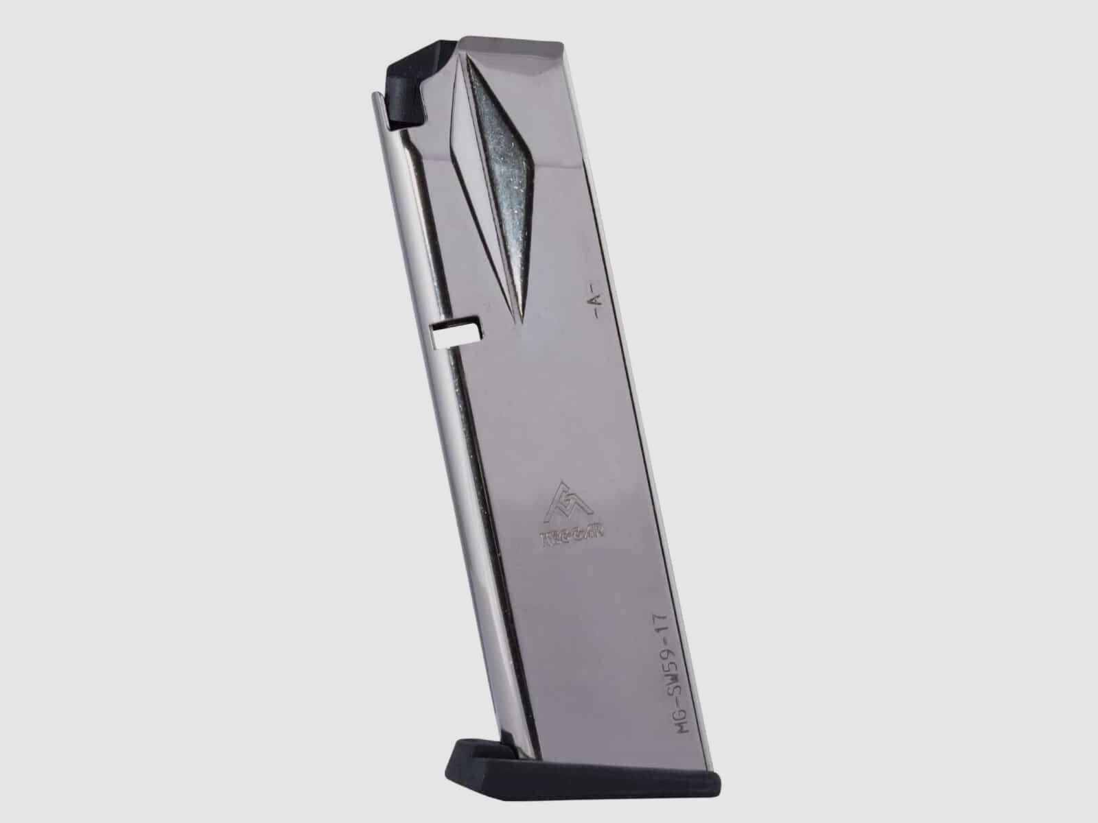 Mec-Gar S&W 59/915 magazijn 9mm Luger - 17 schoten vernickeld