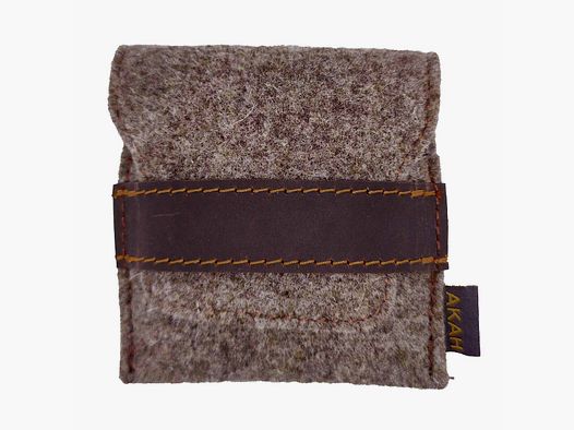 AKAH 5 Kugelpatronen Patronenetui Wollfilz Beige