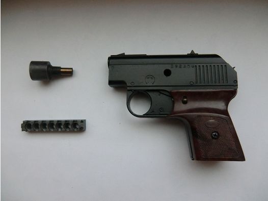 Umarex Mod. 302 ähnlich Röhm RG 3 ( Made in Italy ) 6mm PTB: 313  7 - Schuss Stangenmagazin, + 15mm Pyrobecher