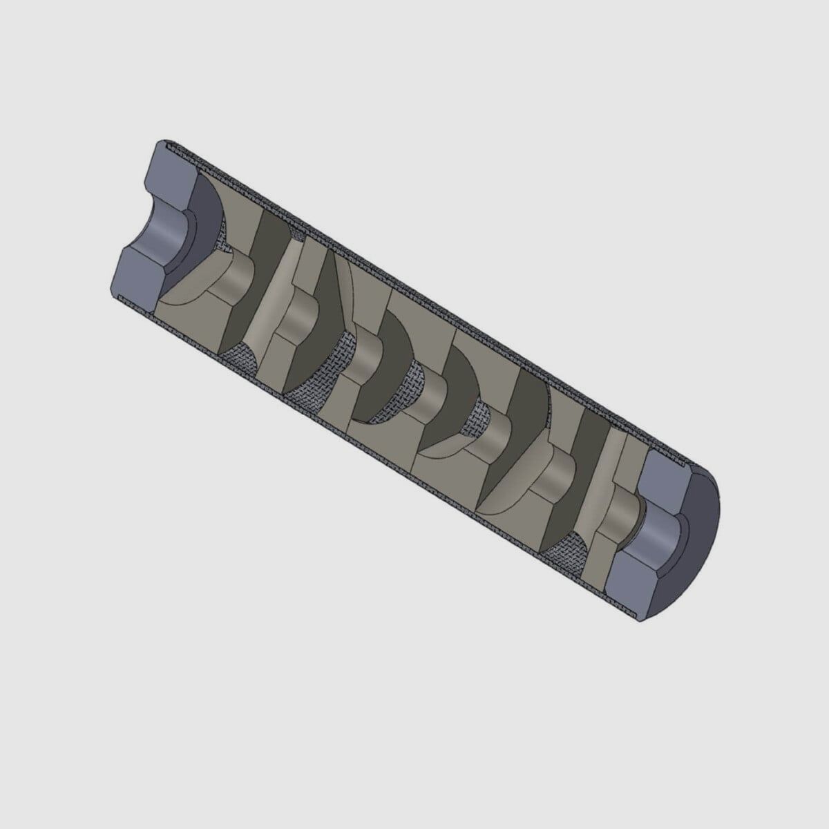 Stingray APKALLU S9 Silenciador de Airsoft de Fibra de Carbono con Reducción de Ruido | 14 mm CCW