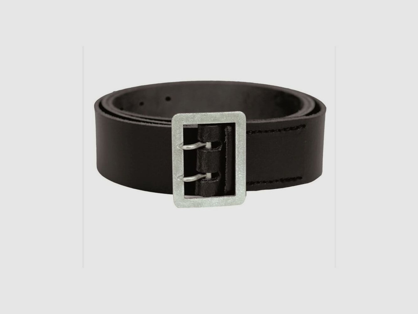 Ceinture en cuir de police 2-boucles noire 100 cm