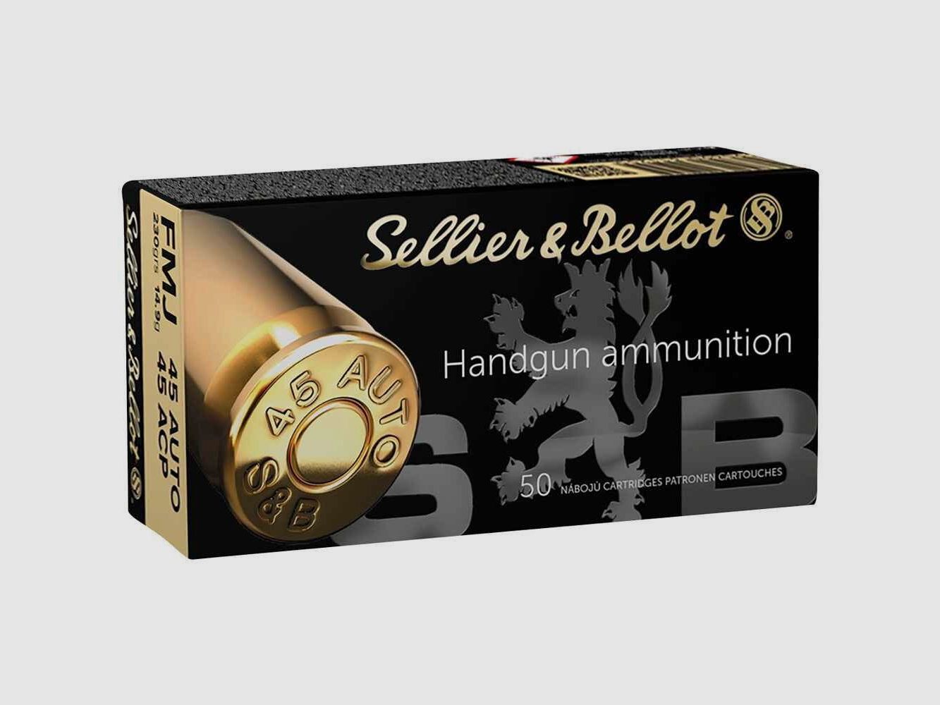 Sellier & Bellot .45 ACP Auto Full Metal Jacket FMJ 230 gr. - 50 uds.