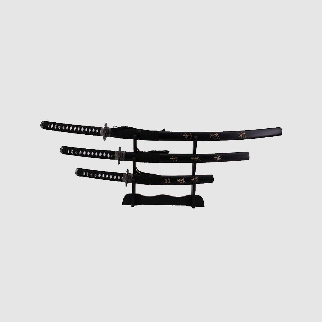 Letzter Samurai Schwerter Set schwarz