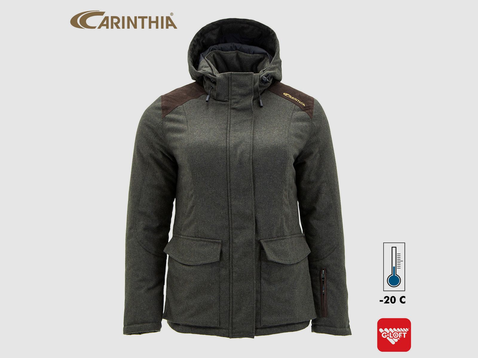 CARINTHIA G-LOFT Damen Loden-Parka grün meliert