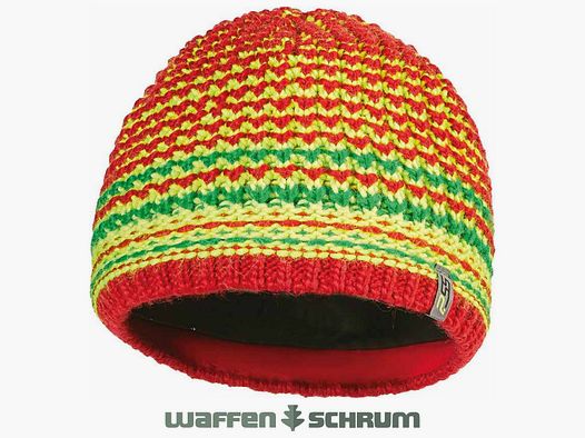 Pfeiffer Sicherheitssysteme Strickmütze Rot/Gelb/Grün