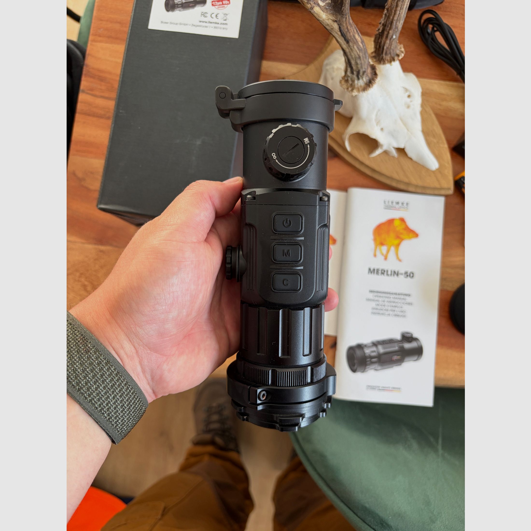 LIEMKE MERLIN 50 V2 dispositivo térmico frontal | estado TOP | 6 baterías + accesorios completos, imagen 3 de 9