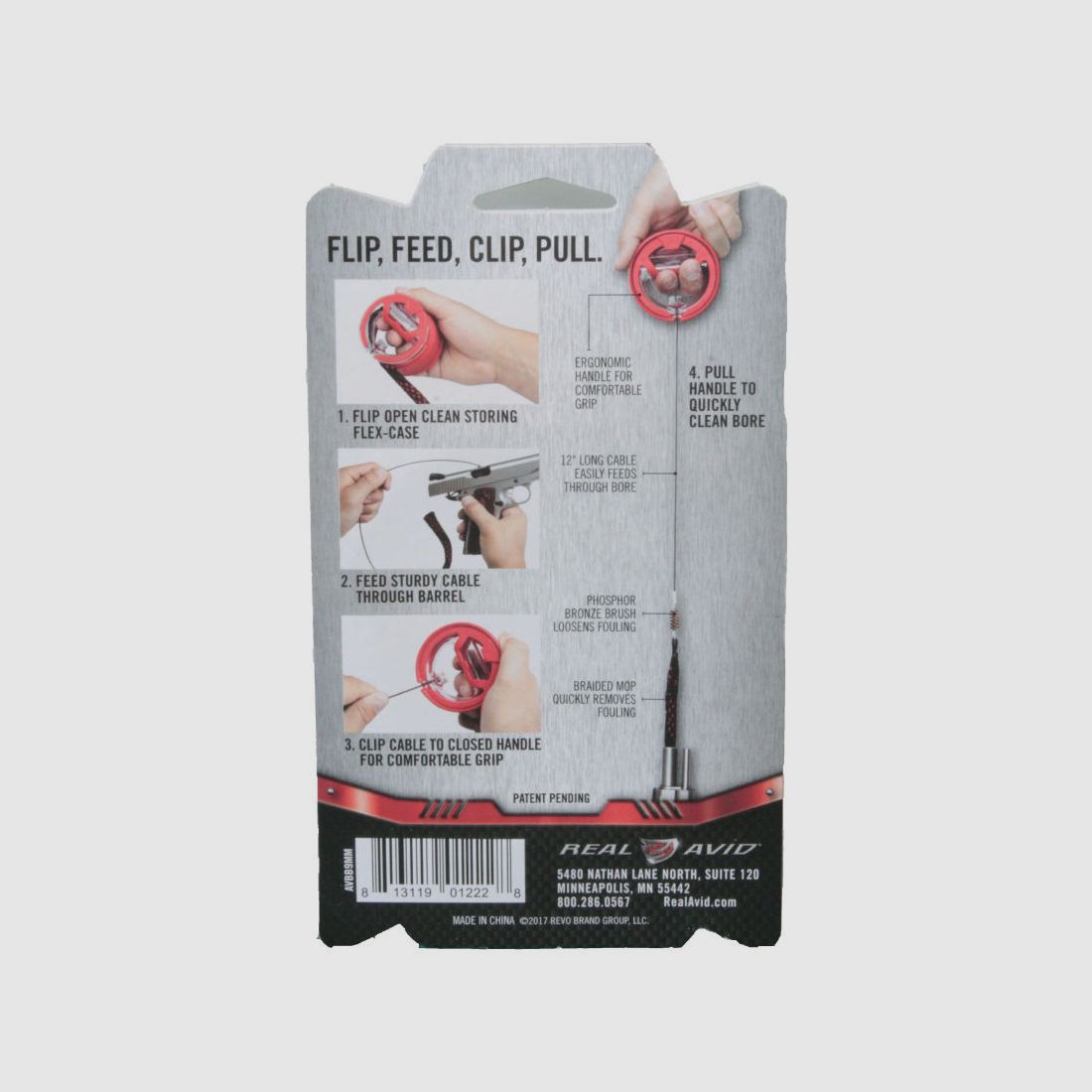 Real Avid Bore Boss - Laufreinigungsschnur - Boresnake 9mm / .357 / .38