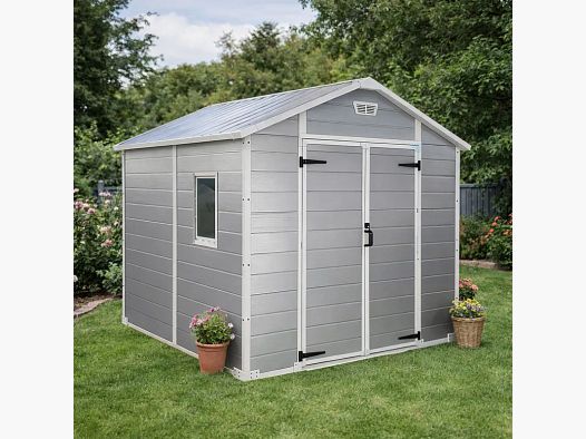 Gartenhaus Lys aus Kunststoff Höhe 222 cm - 2 Türen 4,18 m²