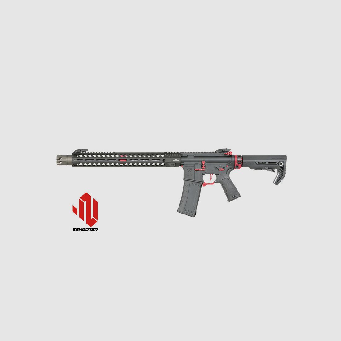 Strike Industries 15.5" Raiders Competition S-AEG mit Eshooter ETU, rote Elemente