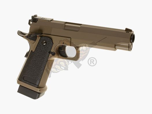 Cyma Hi-Capa CM.128 Metalslide Airsoft Tan - max 0,5 Joule