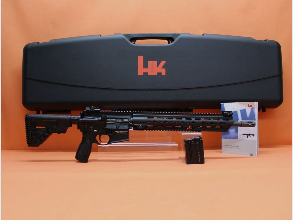 Heckler&Koch Ha.Büchse .223Rem Heckler&Koch/H&K MR223 A3 16,5" Lauf Schwarz HKey L, Gas-Piston-System AR-15/HK416
