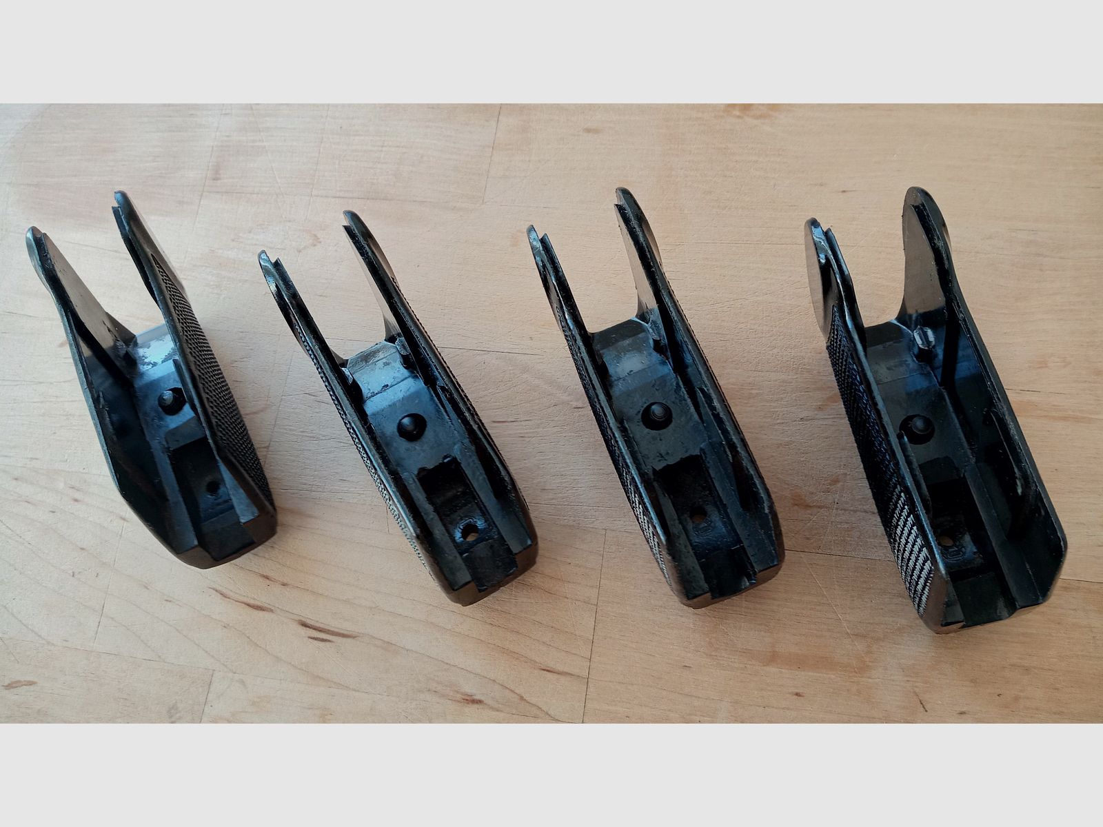 Black Bakelite grip panels for DDR police pistol-M including screw / Vintage grip for East German Makarov // 8 rounds PM 9x18