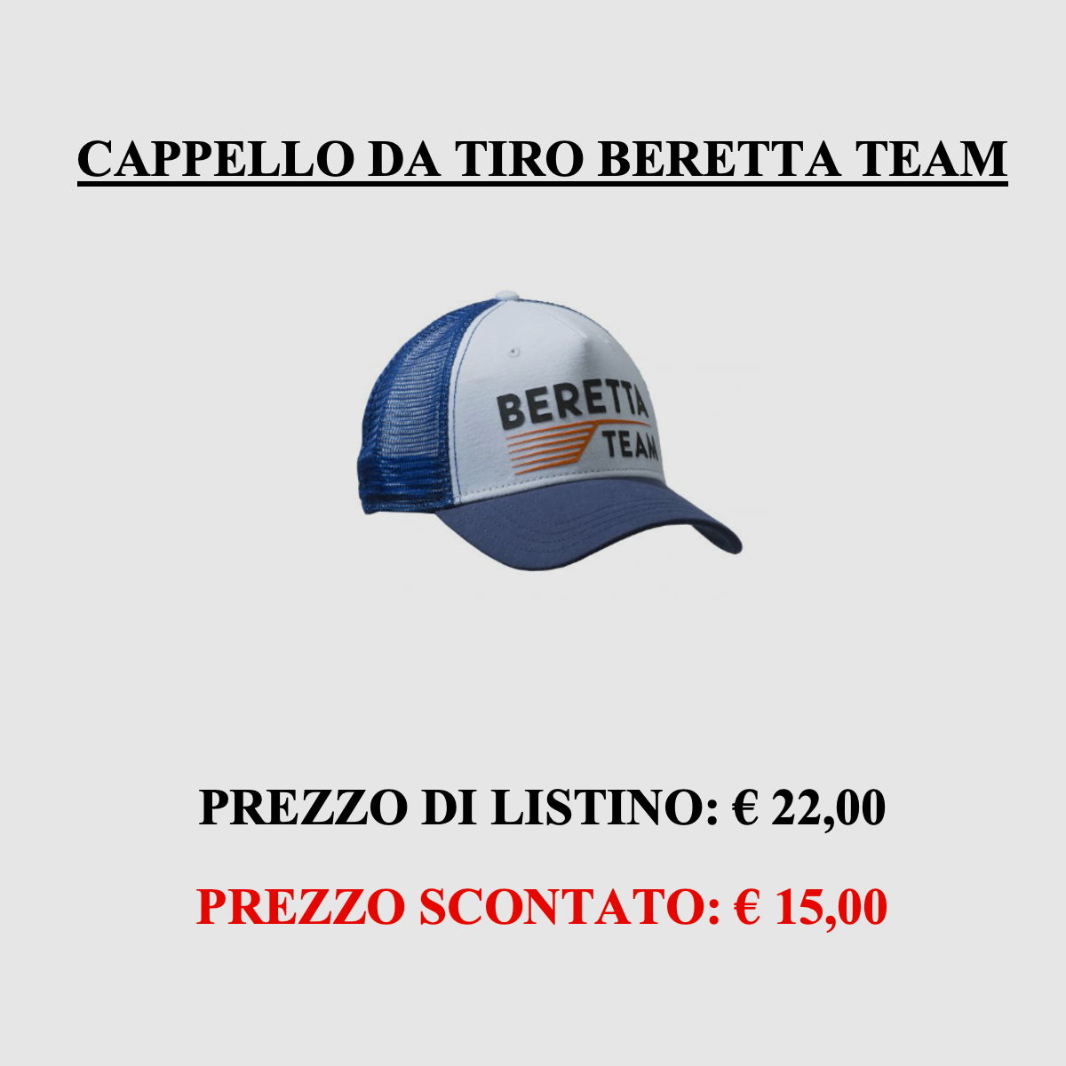 Beretta – Beretta Team Schietpet, afbeelding 1 van 2