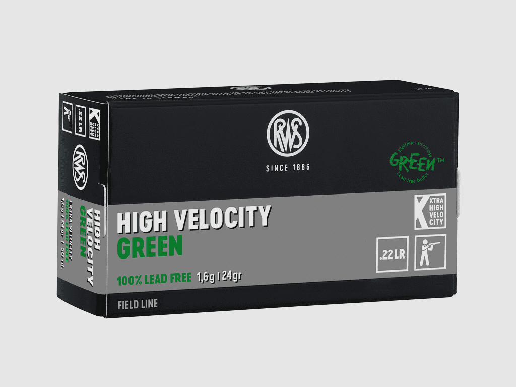 RWS .22 LR High Velocity Green 24,7 gr. - 50 Stk.