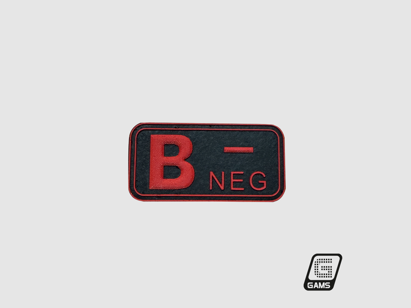 Patch de groupe sanguin noir/rouge, image 3 sur 4