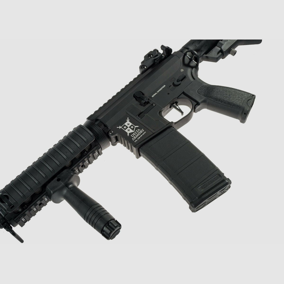 AR15 RIS ALPHA Vollmetall ETU - NC! - Serie Delta Armory Schwarz S-AEG Airsoft Gewehr Frei ab 18 Jahren