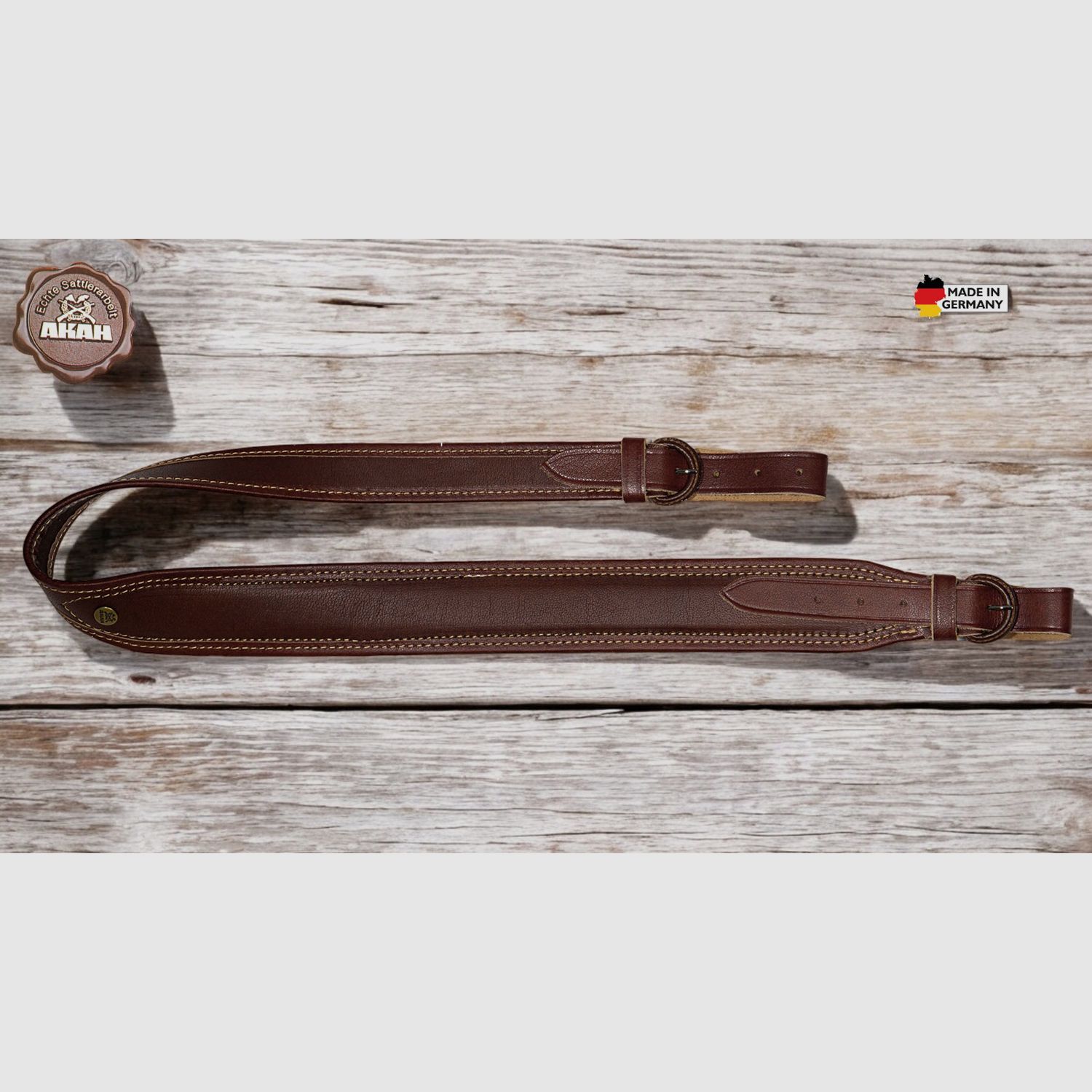 Cinghia per fucile AKAH in pelle di vitello pieno