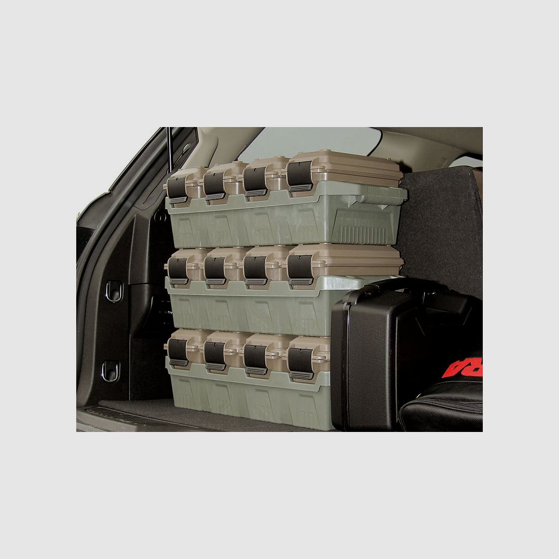 MTM ammunition transport box including 4 boxes