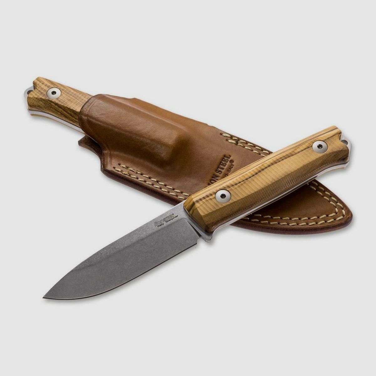 LionSteel B40 Cuchillo de exterior de madera de olivo, imagen 4 de 6