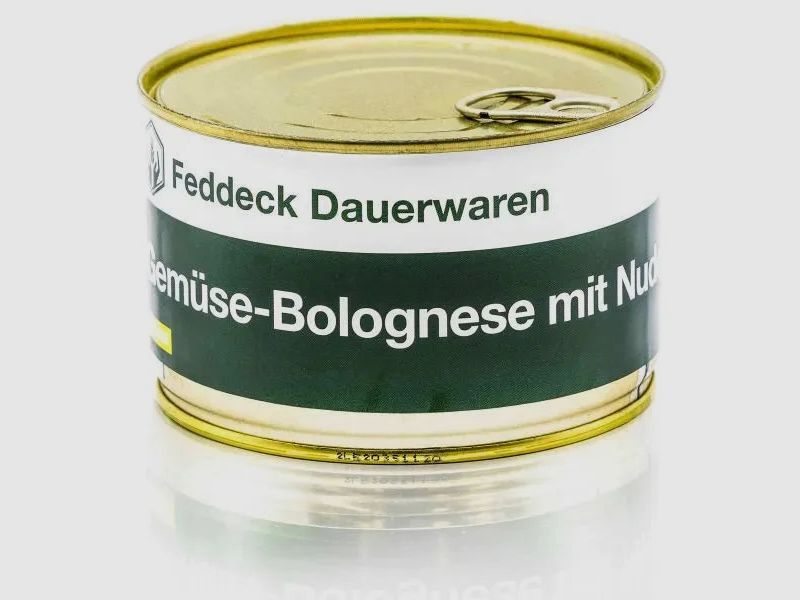 Feddeck Dauerwaren Fertiggericht Dose Gemüse-Bolognese mit Nudeln vegan 400 g