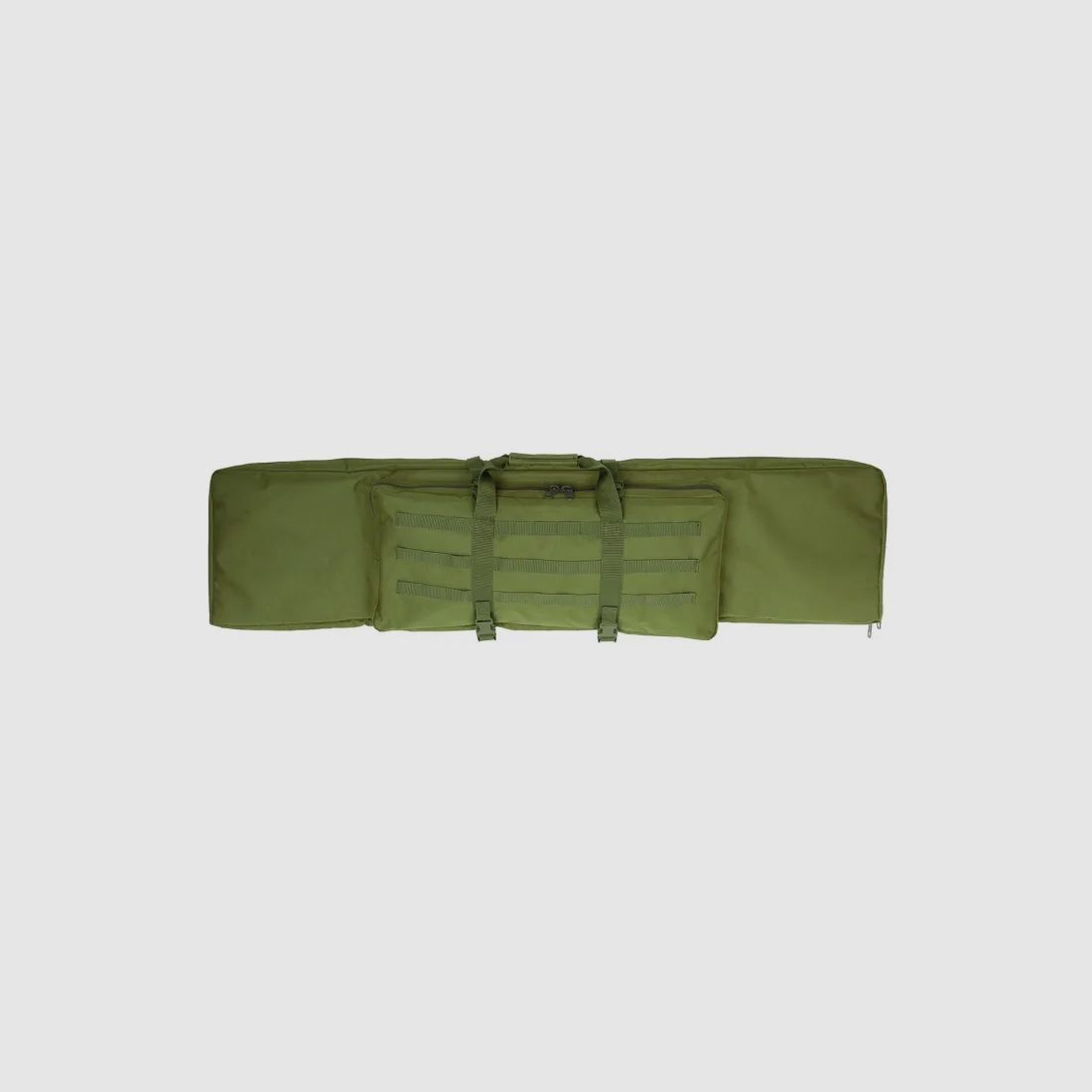 Rifle bag for 2 long guns up to 140cm, olive, with divider and backpack straps