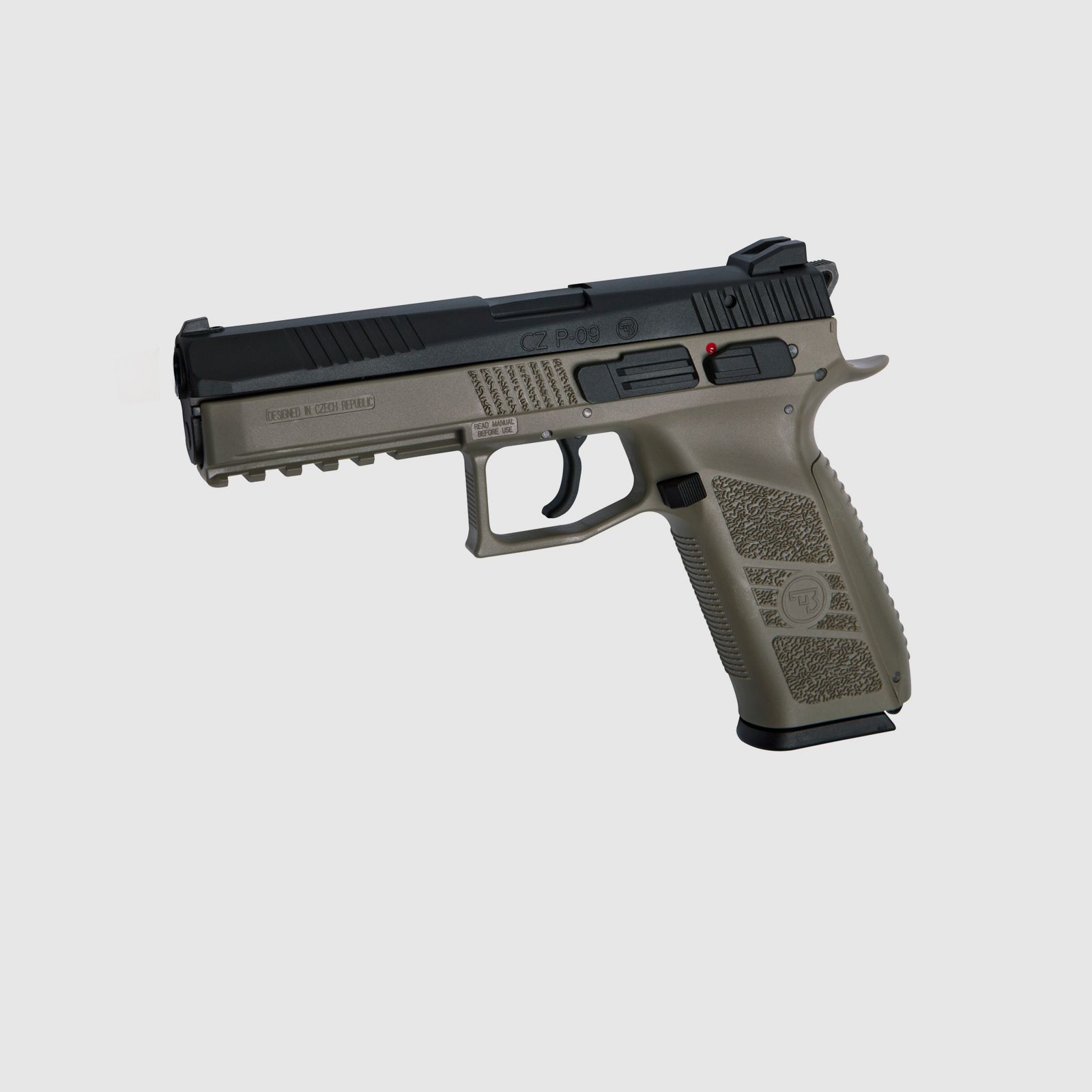 Pistole CZ P-09 FDE Duotone inklusive Koffer – 6 mm GBB / Co2