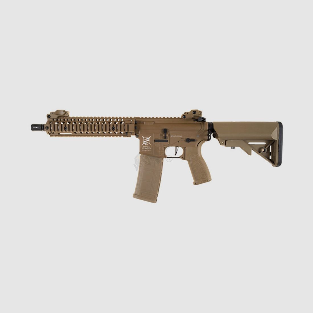 AR15 MK18 ALPHA Vollmetall Delta Armory Tan S-AEG Airsoft Gewehr Frei ab 18 Jahren