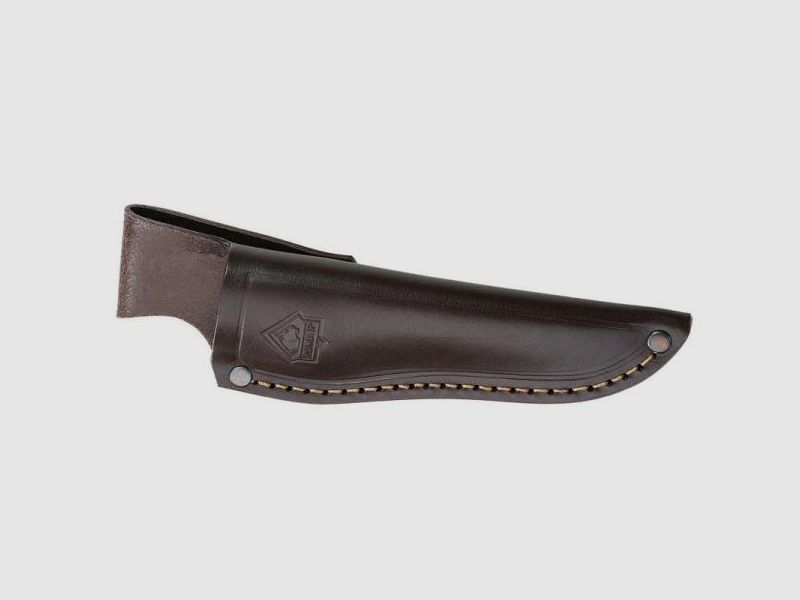 PUMA Feststehendes Messer Olivenholz mit Lederscheide 11,0 cm AN.58-Stahl