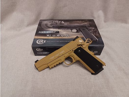 Colt M45 CQBP FDE / 4,5 mm BB / BlowBack / CO2 / Pistole / OVP (67)