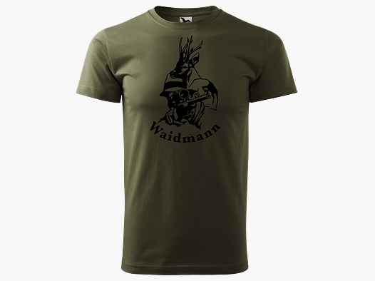 Waidmann T-Shirt Naturel Groen - Logo