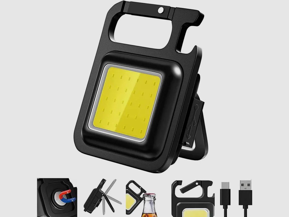 Schlüsselanhänger mit wiederaufladbarem COB-Light
