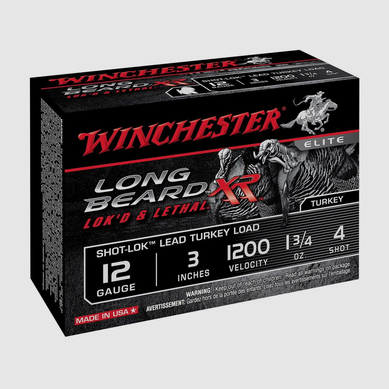 Winchester Long Beard 49 g Cal. 12/76 Cartucho de escopeta - 10 uds.