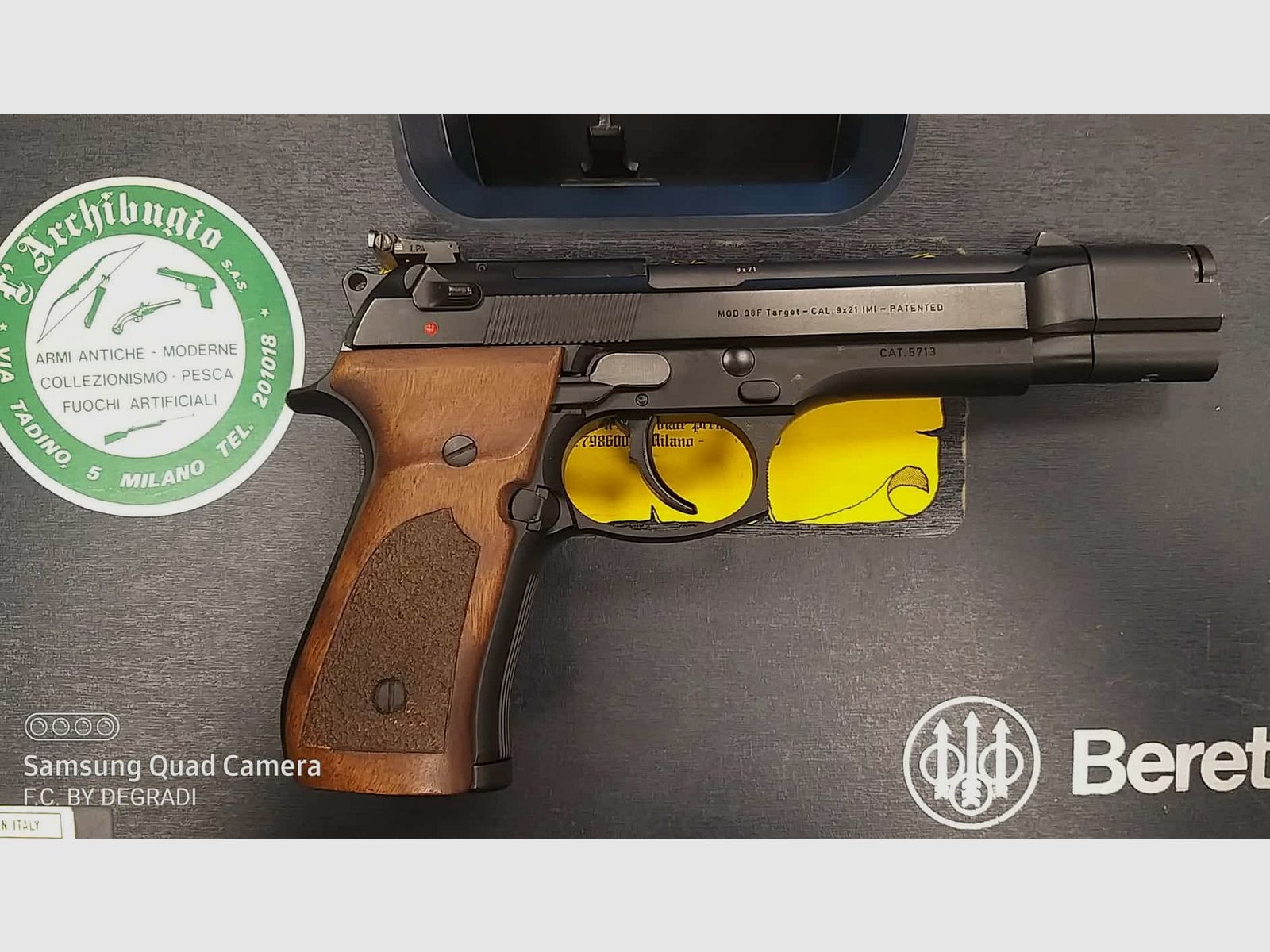 BERETTA 98 F TARGET KALIBER 9X21, afbeelding 3 van 4