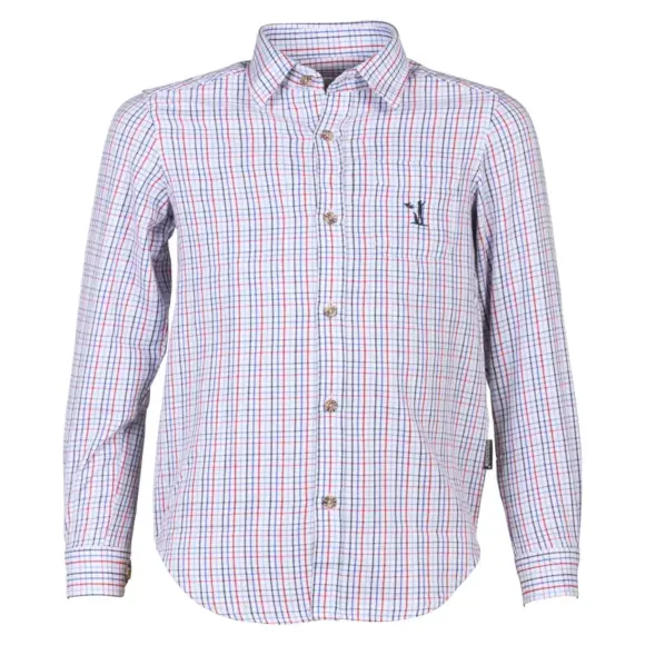 Chemise Enfant Percussion Petits Carreaux Rouge