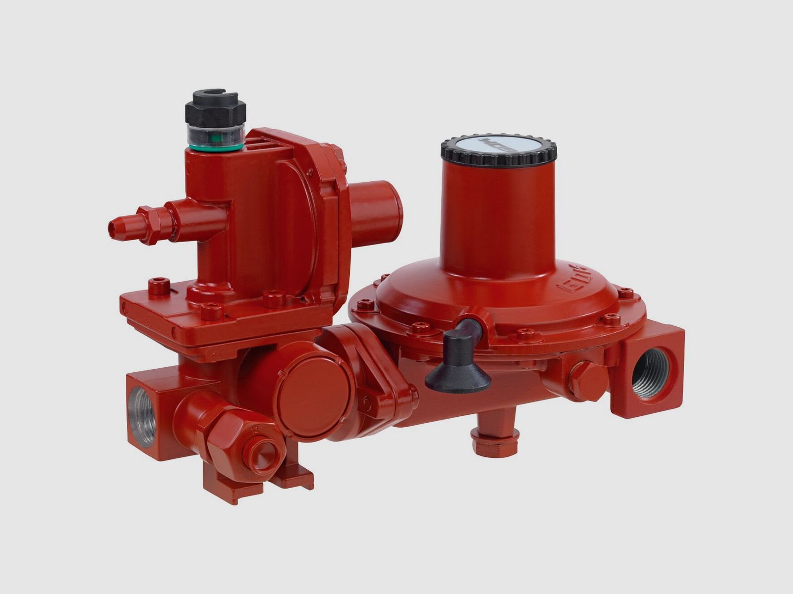 Gasregler NDR0516, 6 – 12 kg/h IG G1/2 x IG G1/2-90G OPSO PRV