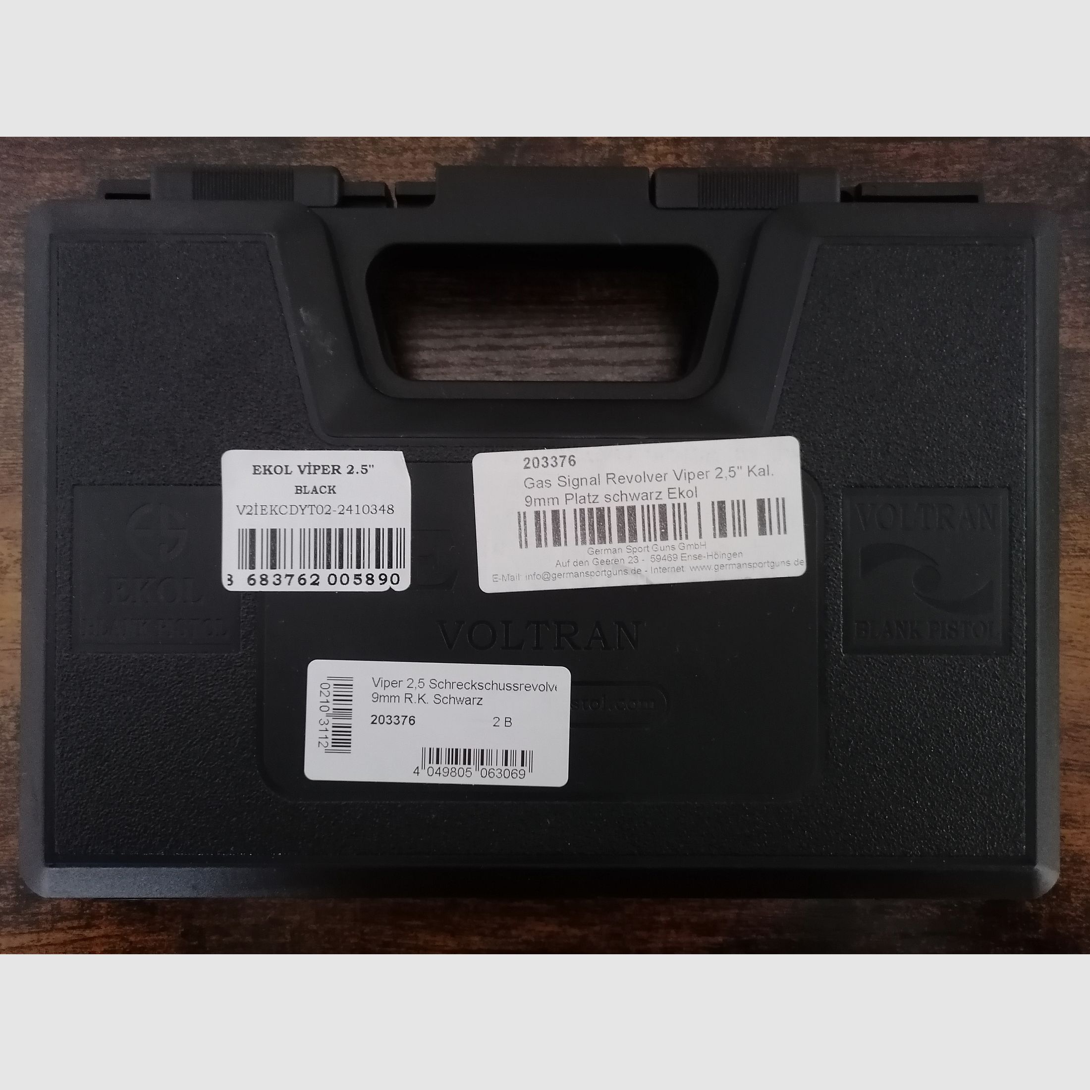 !!NEUWARE!! Ekol Viper 2,5" Gas Revolver 9mm RK Schwarz mit Echtholzgriffschalen und Koffer