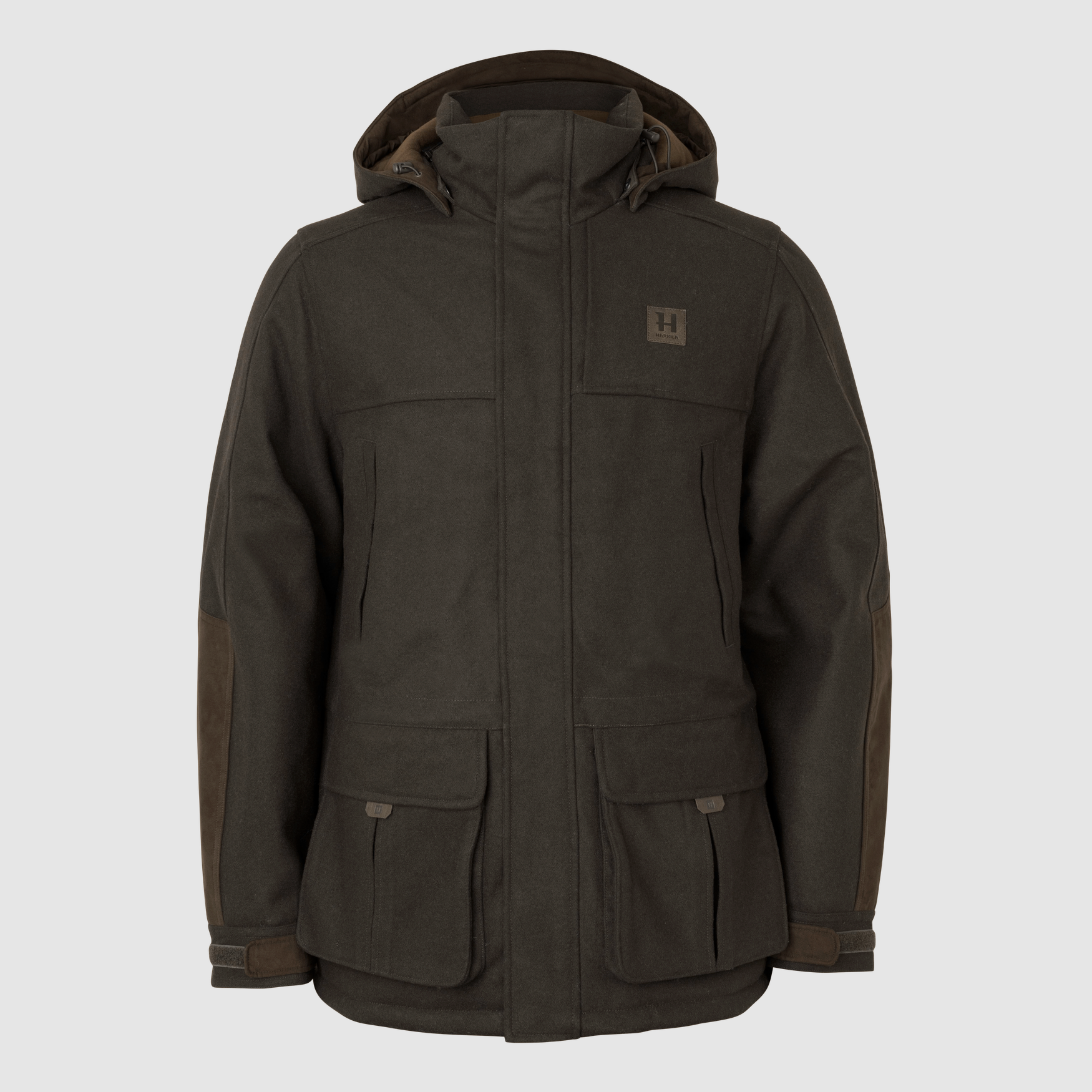 Härkila Kodiak CleverWool HSP Isolierte Jacke – Dunkles Jagdgrün/Schattiges Braun, Bild 8 von 8