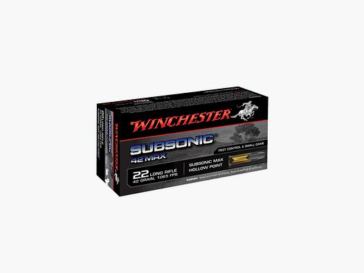 MUNITION ,22LR,SUBSONIC MAX,42gr,HP,50