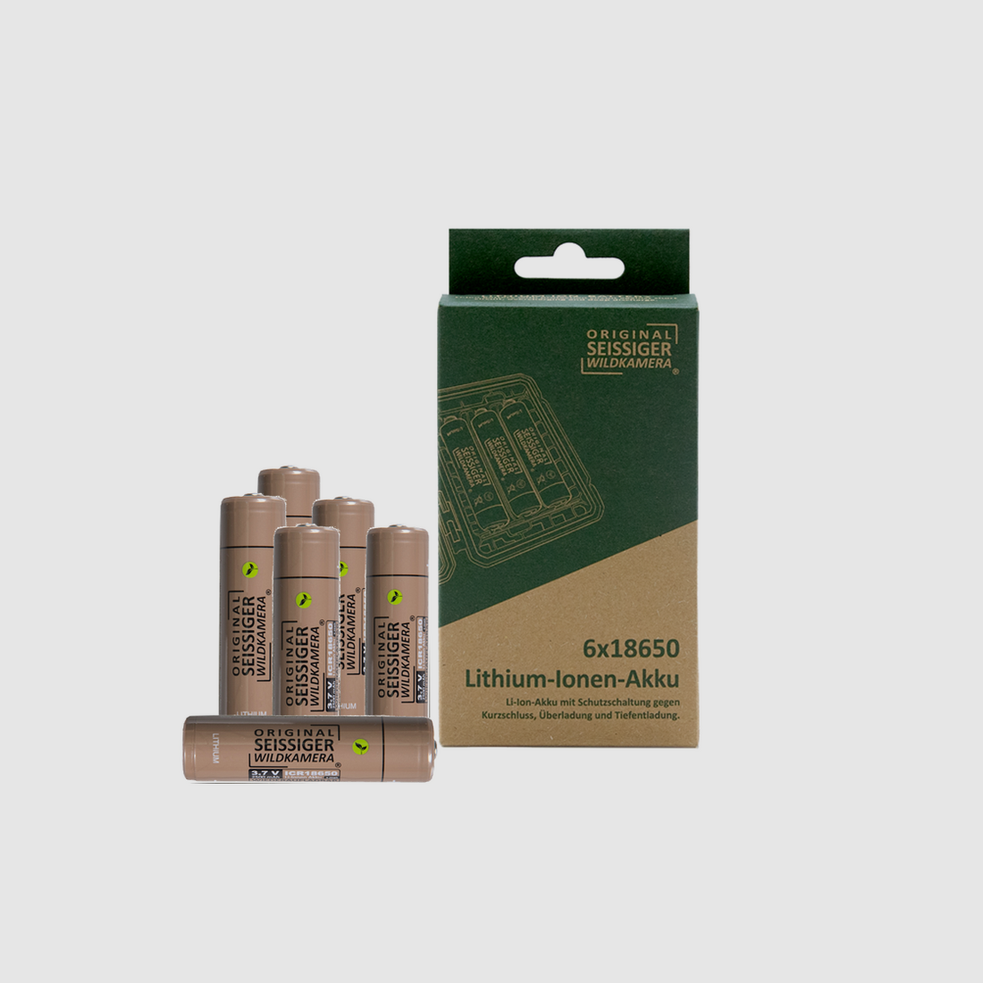 Seissiger Lithium Ionen Akku 18650 6x Stück